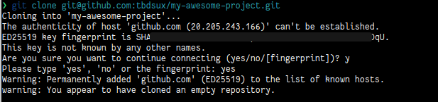 git ssh first setup