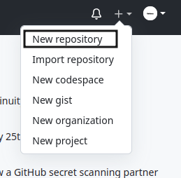 github show new repo